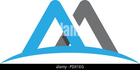 M Letter Logo Template Vector illustration design Stock Vector