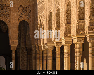 Beautiful architecture details of Alhambra in Granada Spain Stock Photo