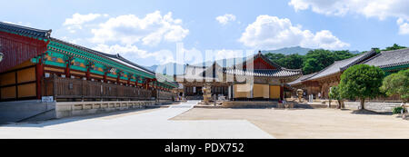 Yangsan, South Korea - Aug 2, 2018 : Tongdosa temple in Yangsan City Stock Photo