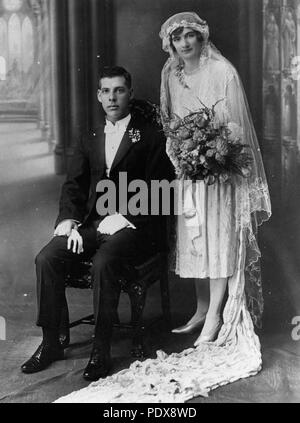 274 StateLibQld 1 83007 Wedding of Millie and Arnold Pengelly at Prairie, Queensland, ca. 1928 Stock Photo