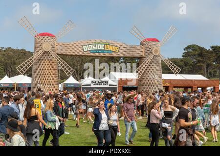 San Francisco, California, USA. 10th Aug, 2018. Windmill Gate of Outside Lands Music Festival at Golden Gate Park in San Francisco, California Credit: Daniel DeSlover/ZUMA Wire/Alamy Live News Stock Photo
