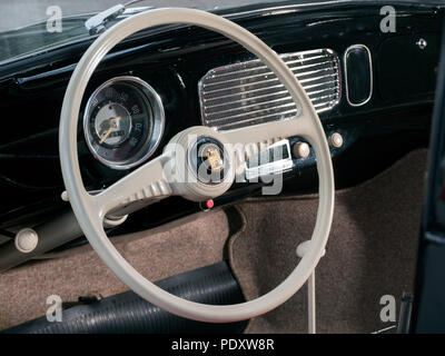 1954 VW Beetle oval window Stock Photo