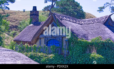 village centre , Hobbiton movie set Stock Photo