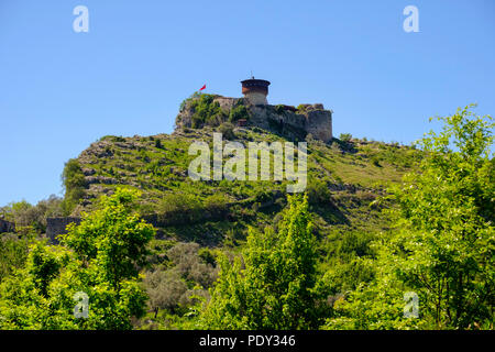 Castle of Petrela, Kalaja e Petrelës, near Tirana, Albania Stock Photo