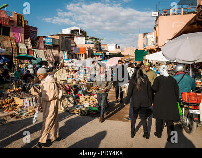 Native, Arabian market, Shouk, Fez Medina, Fes, Morocco Stock Photo