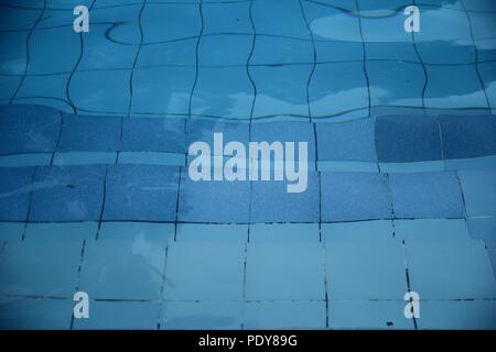 Photo of clear blue water of a swimming pool Stock Photo