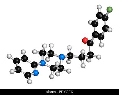 Azaperone antipsychotic drug molecule, illustration Stock Photo - Alamy