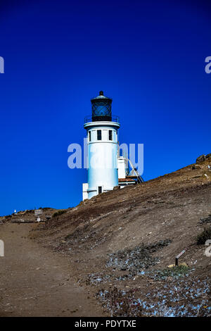 The lighthouse on Anacapa Island in the Channel Islands National Park off the coast of Ventura, California Stock Photo