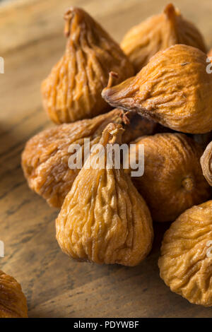 Raw Brown Dried Figs Ready to Eat Stock Photo