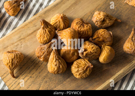 Raw Brown Dried Figs Ready to Eat Stock Photo