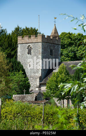 St Peter and St Paul CofE 12th century Church in Longbridge Deverill, Warminster, Wiltshire, UK. Stock Photo
