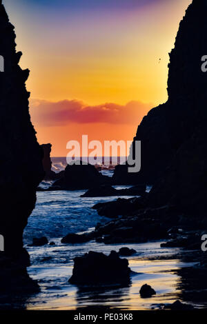 Sunset at El Matador State Beach in Malibu, California