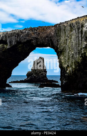 Arch Rock on Anacapa Island in the Channel Islands National Park, California Stock Photo