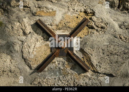 reinforcement of a castle wall Stock Photo