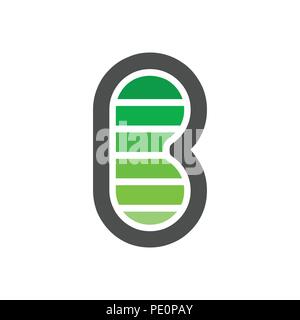 Initial B Letter Electric Flash Power Battery Vector Symbol Graphic Logo Design Template Stock Vector