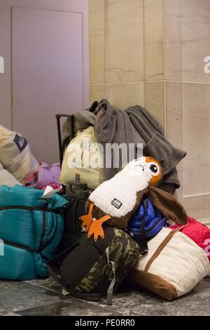 During a space-themed sleepover at the National Archives in Washington, DC, on February 24-25, 2018, intrepid explorers learn about the mysteries of space travel with former space shuttle astronaut Charles Bolden; dive into our nation’s treasured records, including historic NASA files; explore the National Archives Museum with a scavenger hunt; sleep in the Rotunda next to the Charters of Freedom; and wake to a pancake breakfast served by the Archivist of the United States. Stock Photo