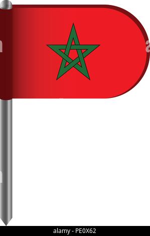 Isolated flag of Morocco Stock Vector