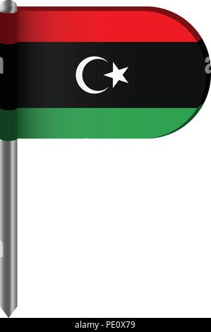 Isolated flag of Libya Stock Vector