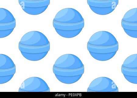 Lollipop. Blue candies. Seamless pattern Stock Vector
