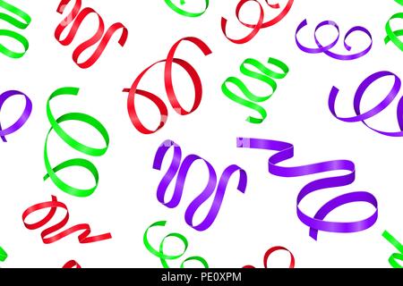 Colored ribbons. Seamless pattern Stock Vector