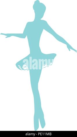 beautiful ballet dancer, ballerina Stock Vector