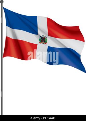 Dominicana flag, vector illustration on a white background Stock Vector