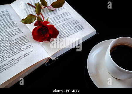 A book is a series of pages assembled for easy portability and reading, as well as the composition contained in it. The book's most common modern form Stock Photo