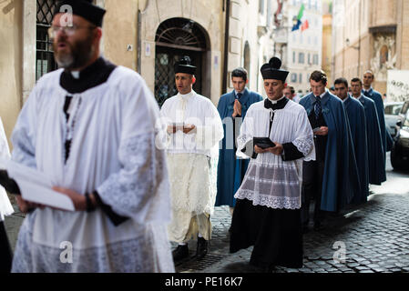 Italy-Rome - 7 September 2017 - celebration of the pilgrimage of the summit pontificum for the tenth anniversary, priests and religious and nuns in pr Stock Photo