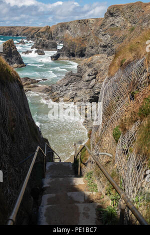 Bedruthian Steps, Cornwall, UK Stock Photo