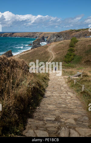 Bedruthian Steps, Cornwall, UK Stock Photo