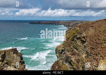 Bedruthian Steps, Cornwall, UK Stock Photo