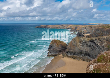 Bedruthian Steps, Cornwall, UK Stock Photo