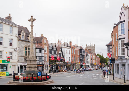 Historic buildings in Church street, Tewkesbury, Gloucestershire, England, UK Stock Photo