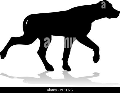 Dog Silhouette Pet Animal Stock Vector