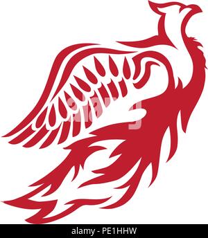 Phoenix Bird, Abstract Stock Vector