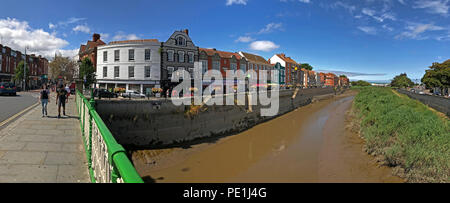 Bridgwater East Quay and River Parrett,Sedgemoor, North Somerset, South West England, UK Stock Photo