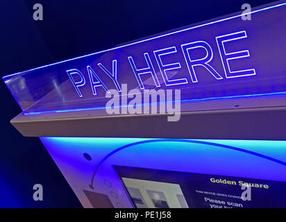 Pay Station Credit Card - Parking Payment Machine Stock Photo