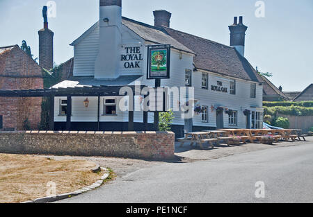 Newick Village The Royal Oakl Pub Sussex Stock Photo