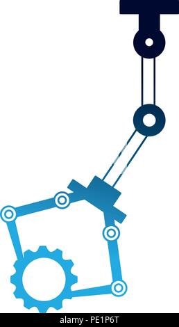 robotic arm holding gear mechanic technology image design Stock Vector