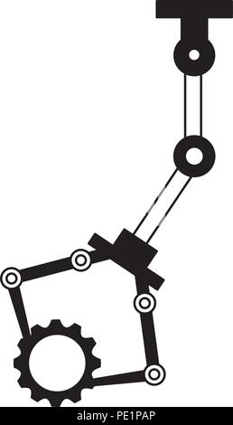 robotic arm holding gear mechanic technology image design Stock Vector