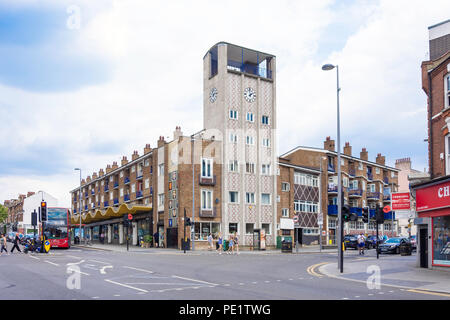 Corner of Hoe Street and Church Hill, Walthamstow,  Borough of Waltham Forest, Greater London, England, United Kingdom Stock Photo