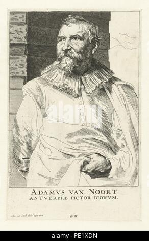 Anthony van Dyck - Portrait of Adam van Noort. Stock Photo