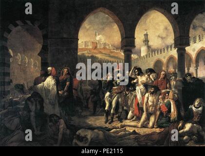 Antoine-Jean Gros - Napoleon Bonaparte Visiting the Plague-stricken at Jaffa - Stock Photo