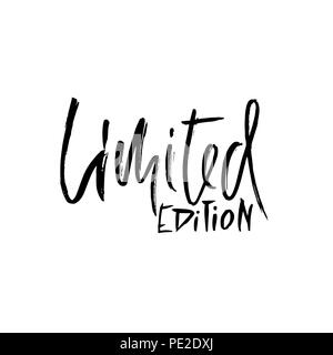 Grunge black limited edition word rubber seal stamp on white background ...