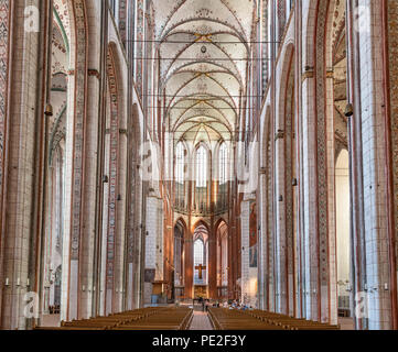 Interior of the Marienkirche (St Mary's Church), Lubeck, Schleswig-Holstein, Germany Stock Photo
