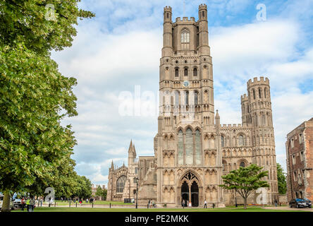 Cathedral Church of the Holy and Undivided Trinity in Ely, known as the 'Ship of the Fens'. Stock Photo