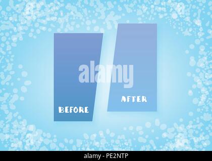 Before and After. Comparison banner with empty space. Template for ...