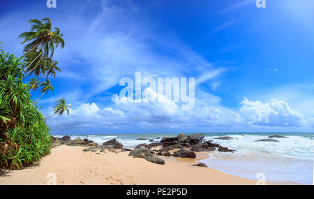 Tropical beach of Sri-Lanka Stock Photo