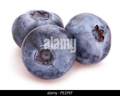blueberry path isolated Stock Photo