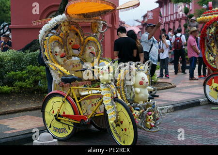 Cycle rickshaw in Malacca city Stock Photo